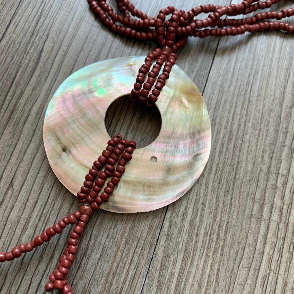 Beaded & Shell Necklace - Picture 2 of 3